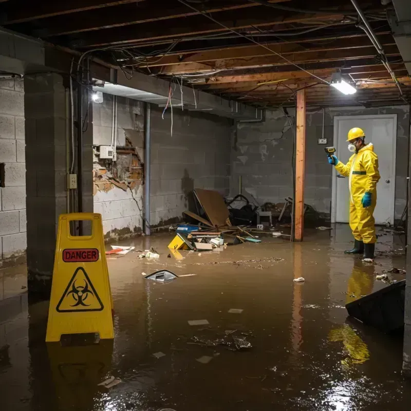 Flooded Basement Electrical Hazard in New Castle, KY Property